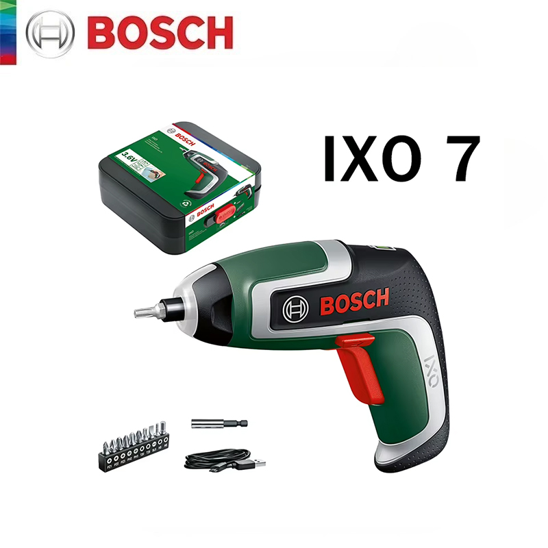 Power Tools Cordless - Bosch Kabelloser Elektroschrauber IXO7 USB-Aufladbarer Mini-Elektrobohrer