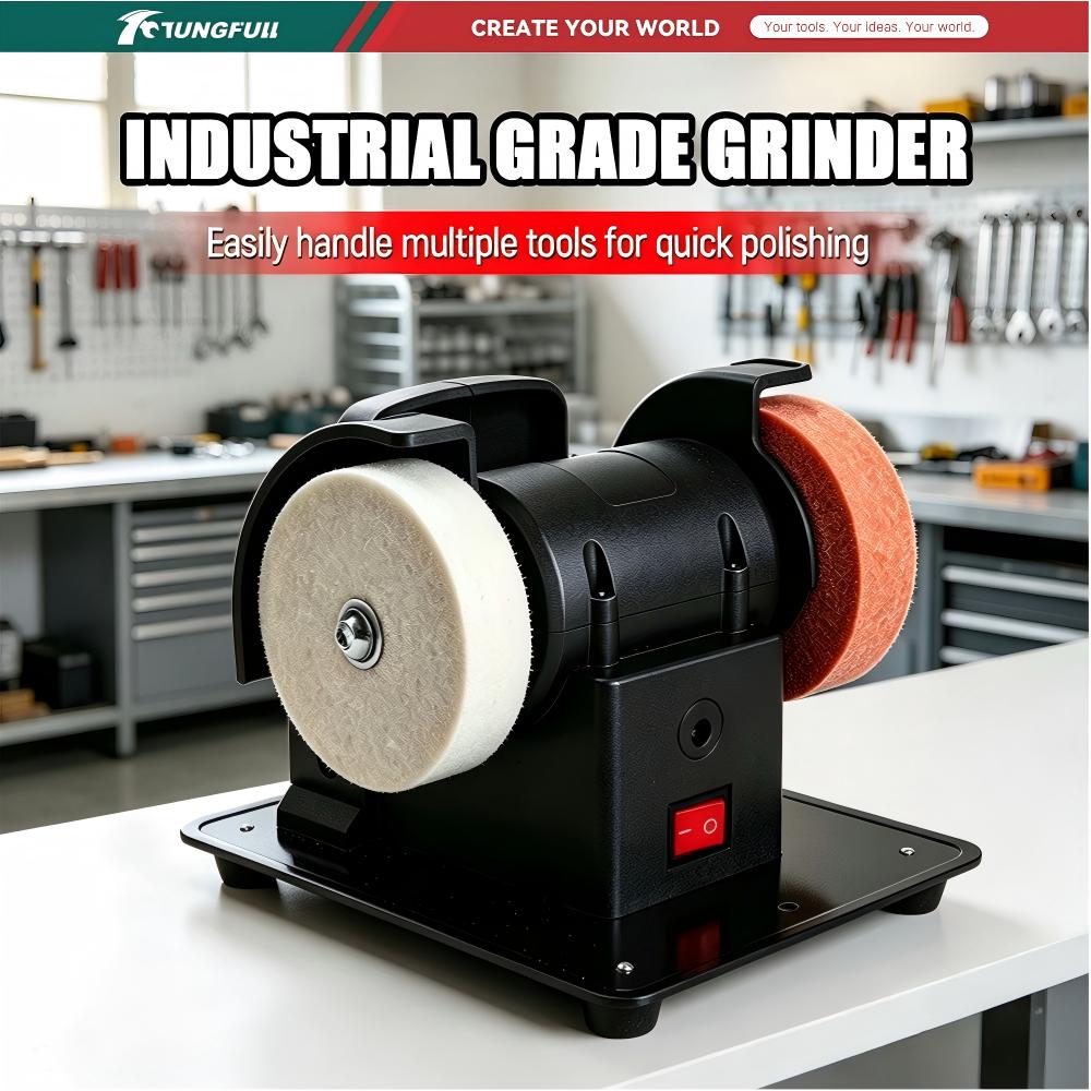 Power Tools Cordless - Doppelrad-Mini-Schleifmaschine Kabelloser Polierer 100/120 Mesh-Räder Kompaktes