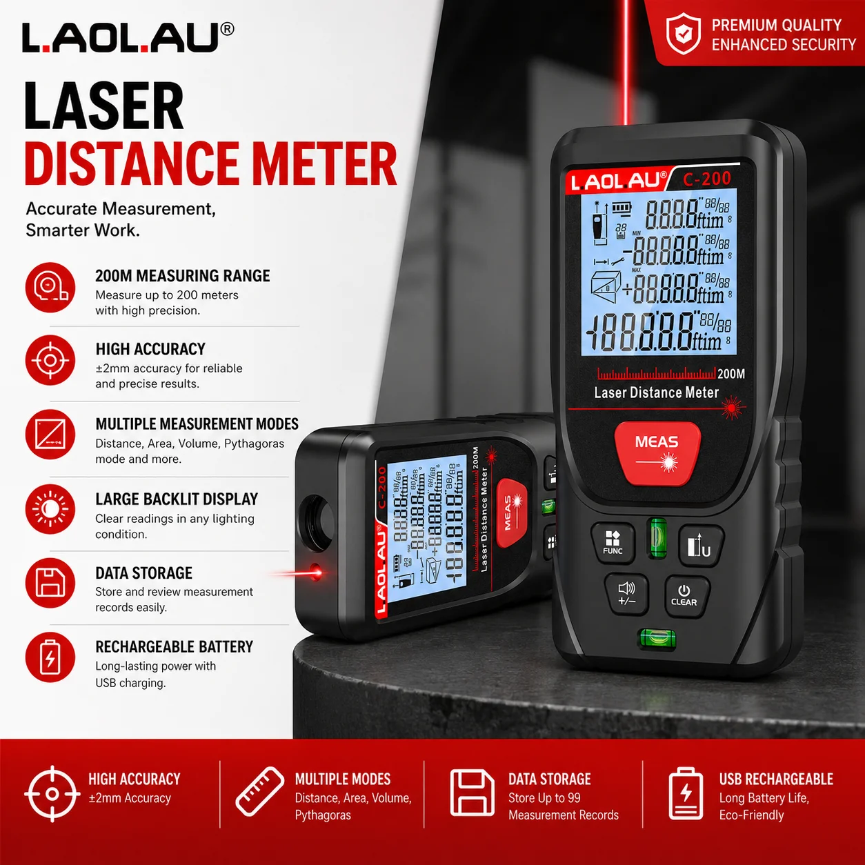 LAOLAU Digitaler Laser-Entfern – Power Tools Green Bewertung und Preis